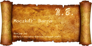 Moczkó Barna névjegykártya